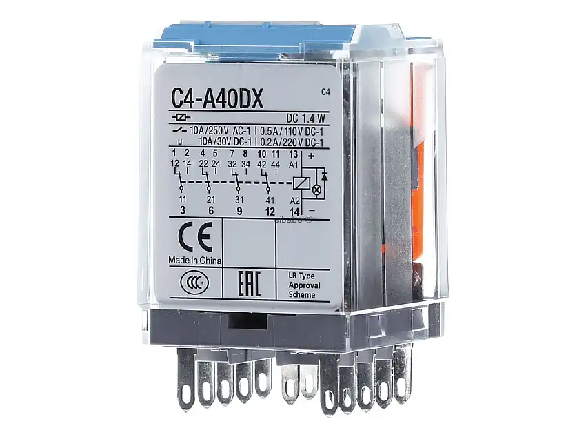 Industrie-Relais MRC blau 14-pin, 4 CO, DX C4-A40DX/DC220V-Rele