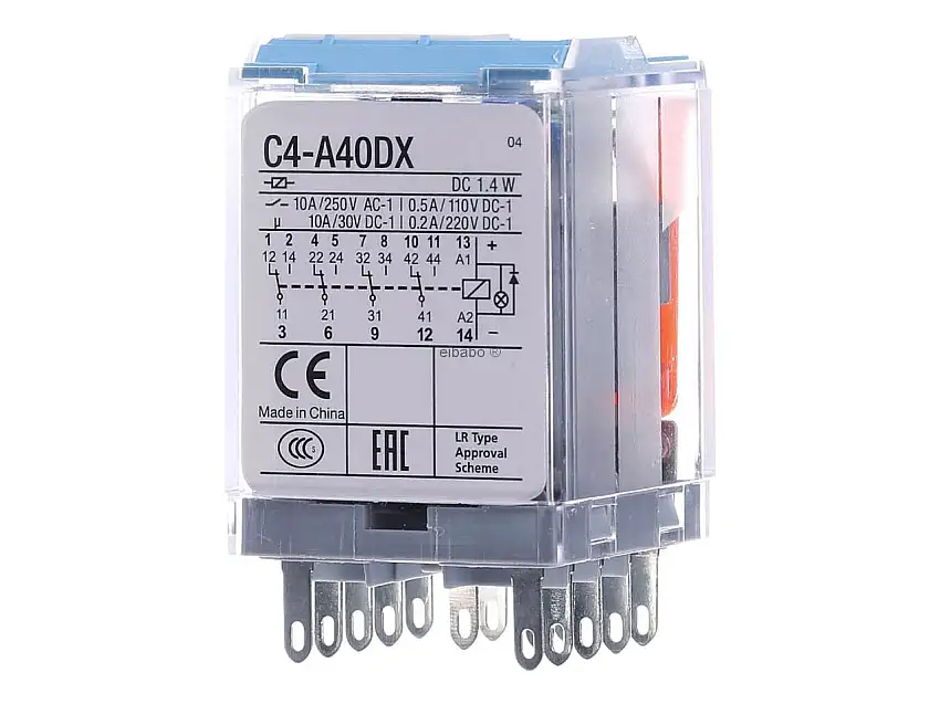 Industrie-Relais MRC blau 14-pin, 4 CO, DX C4-A40DX/DC24V-Relec