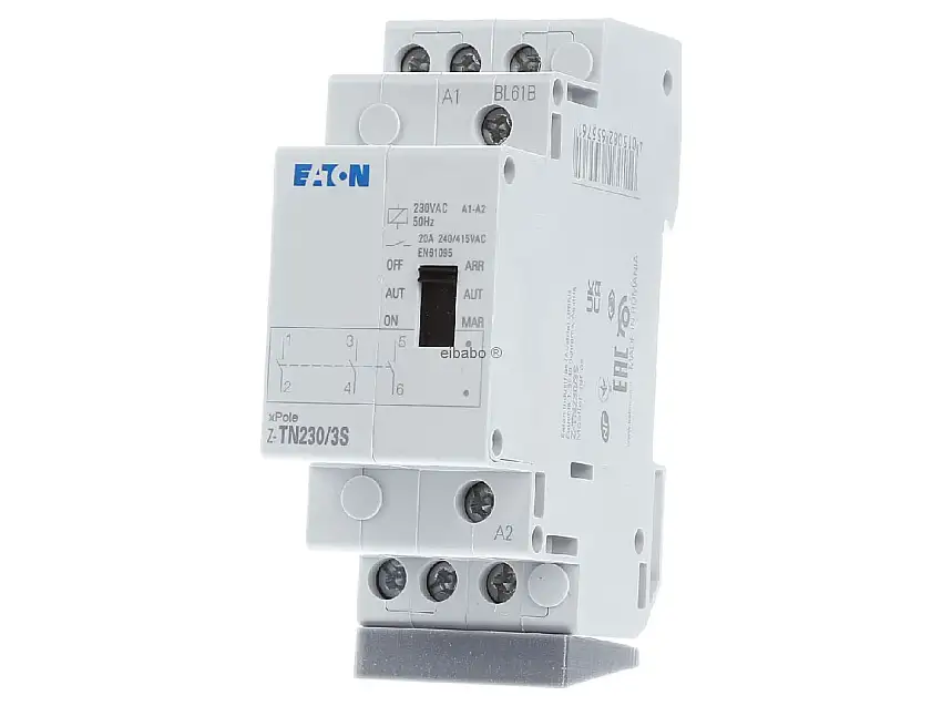 Vorwahl-Relais 230VAC/50Hz, 3S, 20A Z-TN230/3S