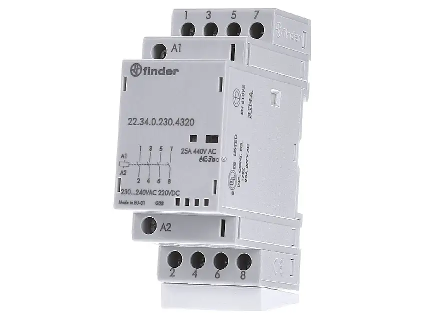 Installationsschütz 230V AC/DC,4S,LED 22.34.0.230.4320