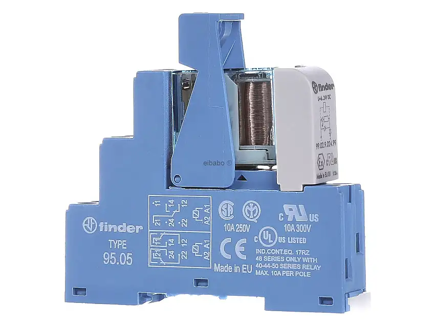 Koppelrelais 24VDC 2W 8A mit Fas.+LED+Freil. 48.52.9.024.0050