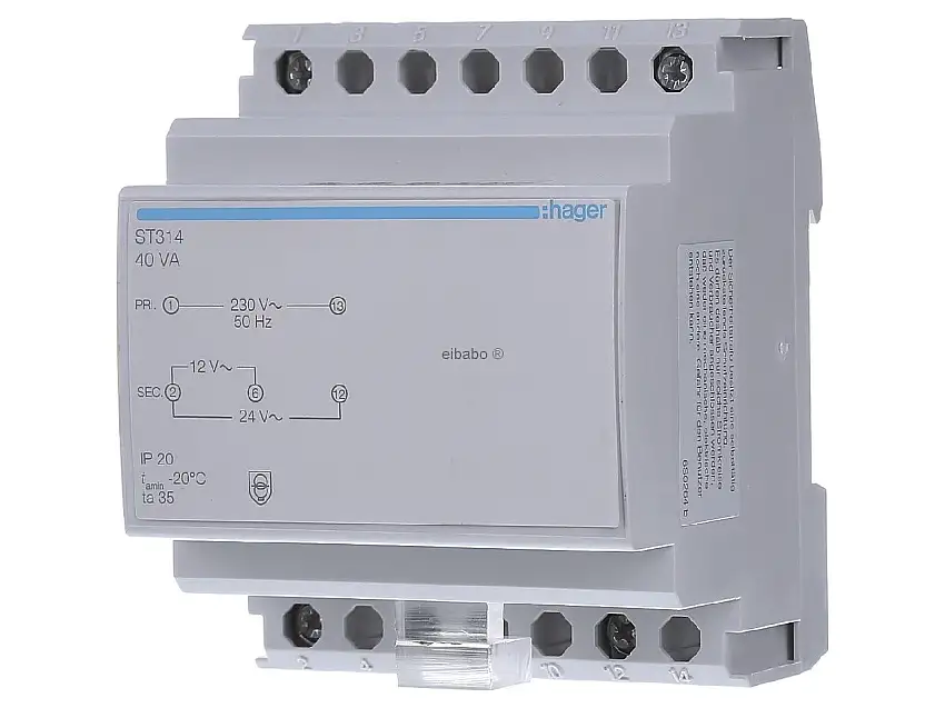 Sicherheitstrafo 12V/3,33Ao.24V/1,67A ST314