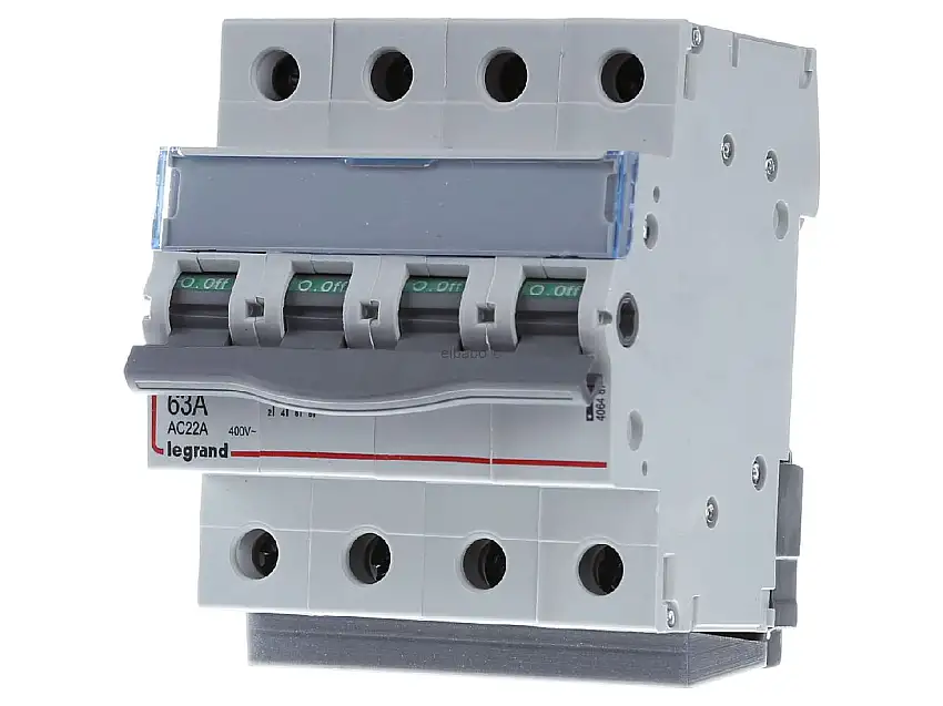 Reiheneinbauschalter Aus 4P 63A 406487