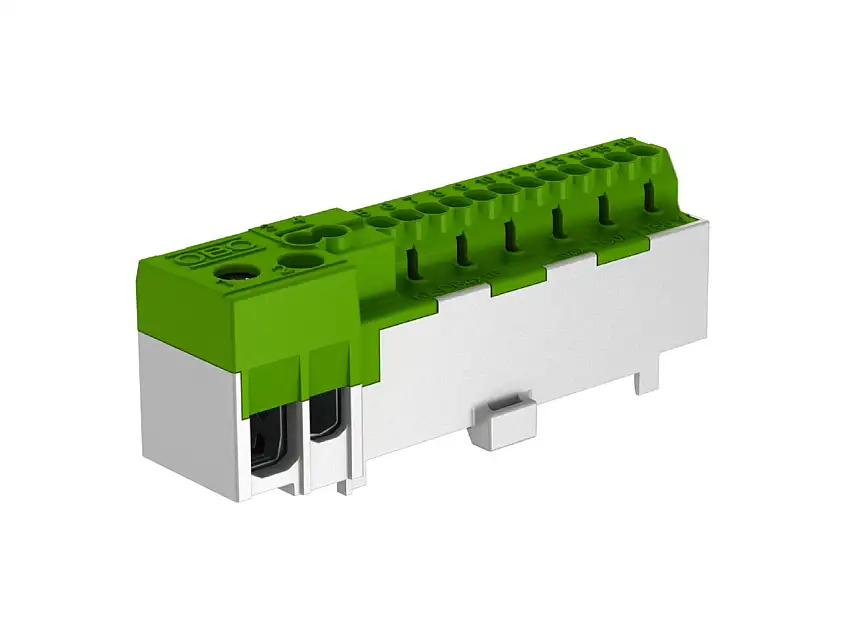 Schutzleiterklemme mit Steckkontakten KL-DBS12x02GRGN