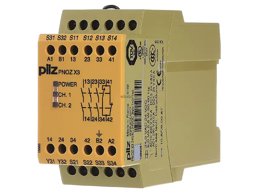 Not-Aus-Schaltgerät 24AC24DC 3n/o1n/c1so PNOZ X3 #774310