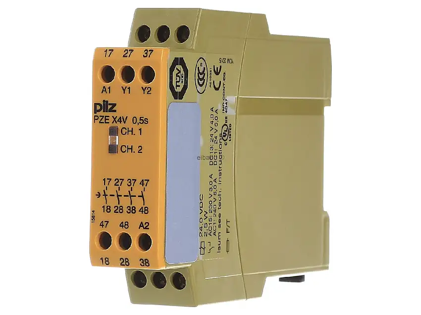 Kontaktblock rückfallverz. 0,5/24VDC 4n/o fix PZE X4V #774580