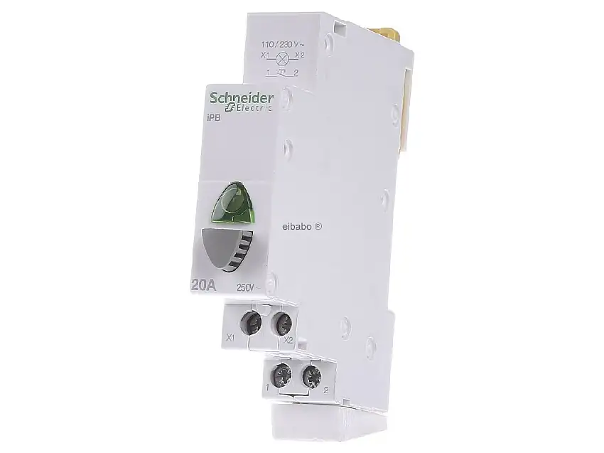 Taster 1S+LED gn 110-230V A9E18036