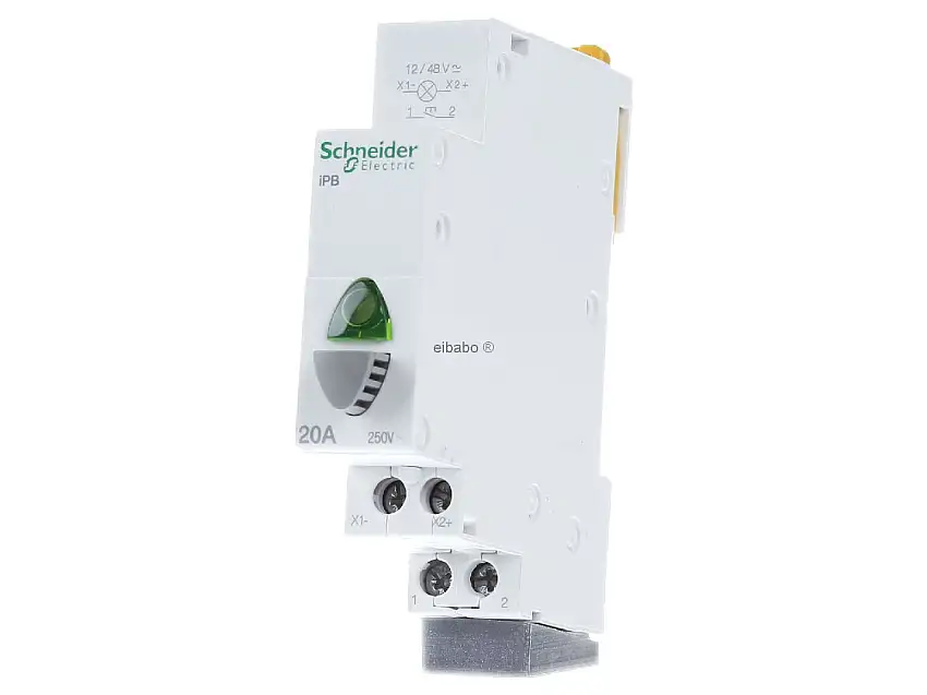 Taster grau 1S+LED gn 12-48V A9E18038