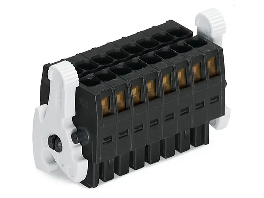 1-Leiter-Federleiste 2reihig CAGECLAMP 1,5mm², schwarz 713-1106/037-047