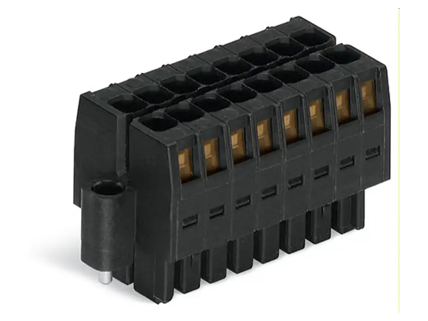 1-Leiter-Federleiste 2reihig CAGECLAMP 1,5mm², schwarz 713-1106/107-000/036