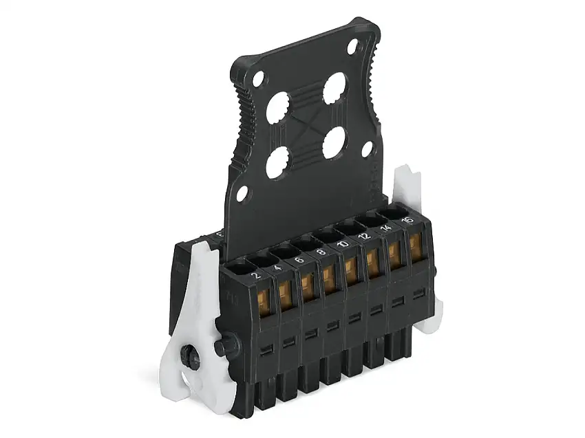 1-Leiter-Federleiste 2reihig CAGECLAMP 1,5mm², schwarz 713-1116/037-9037/03