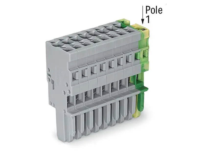 1-Leiter-Federleiste 4mm², grün-gelb/grau 769-109/000-036